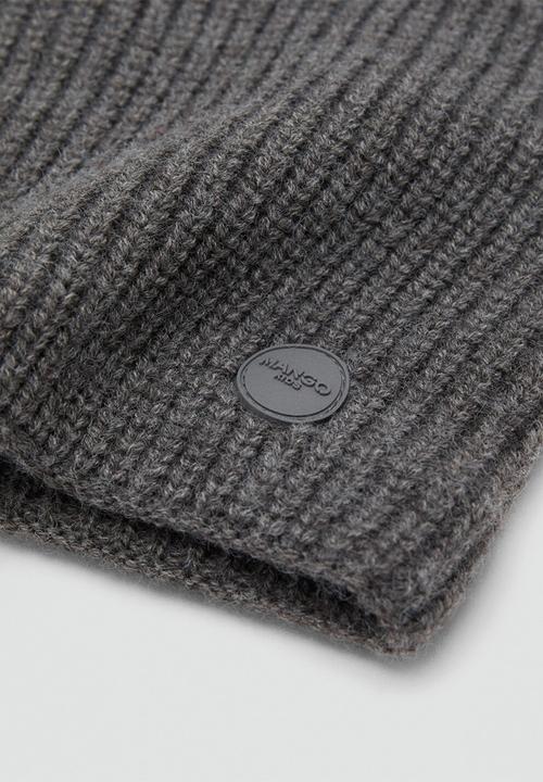 MANGO - Knit scarf - Gray