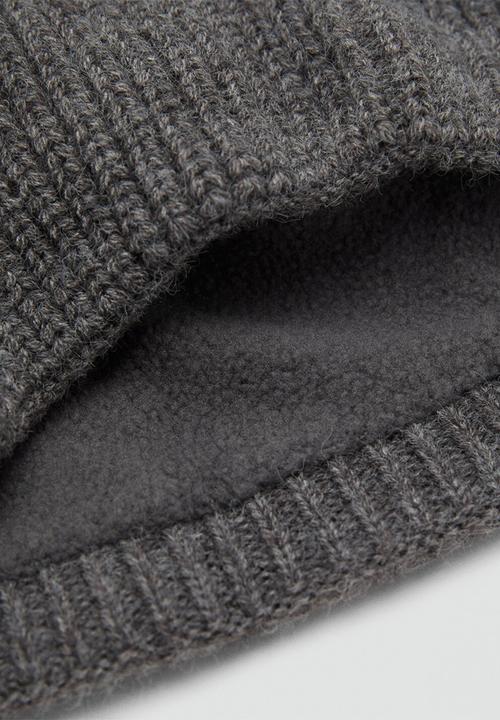 MANGO - Knit scarf - Gray