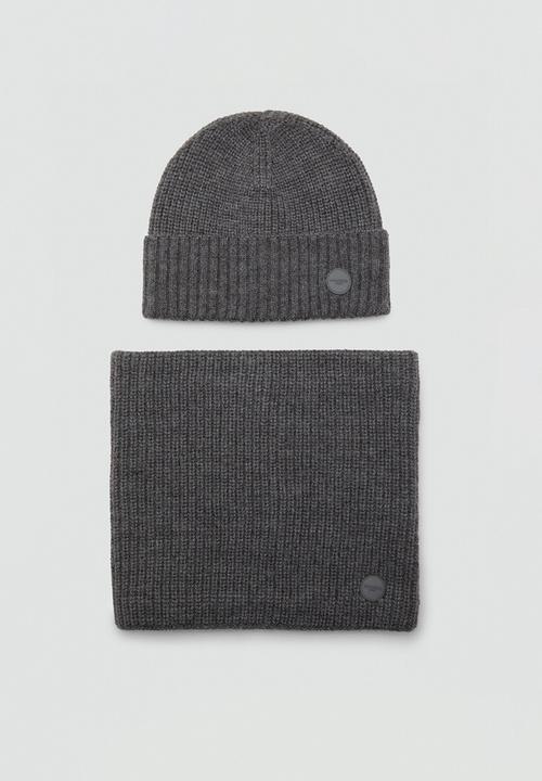 MANGO - Knit scarf - Gray