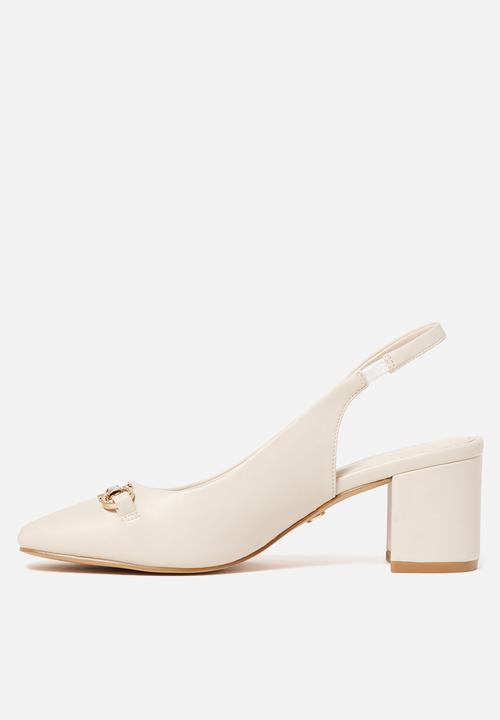 Forever New - Valeria bit trim slingback block heel in nude