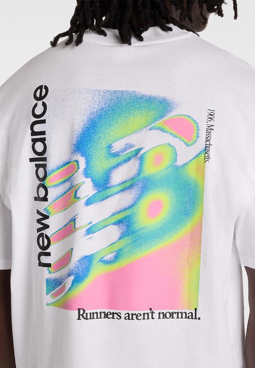New Balance  - NB Athletics Neon Heat Map Tee - White