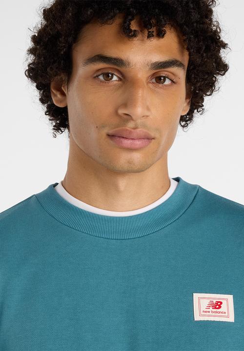 New Balance  - New Balance Woven Label Crew - Blue