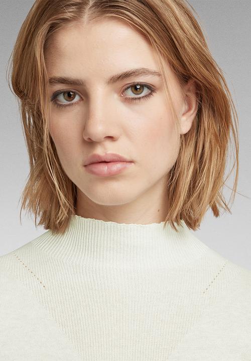 G-STAR - Stokyr turtle slim knit wmn l\s - lightest sky