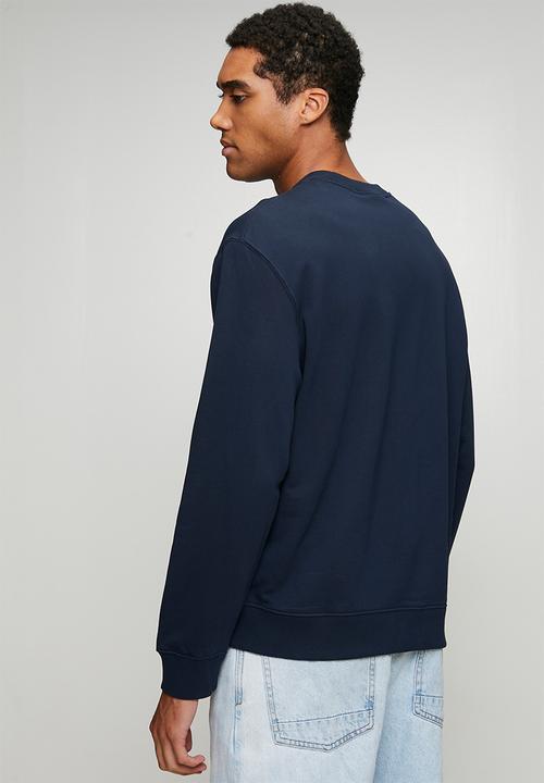 Calvin Klein - Long sleeve Eu 350Terry Monologo Cn Swtshrt - Dark Sapphire