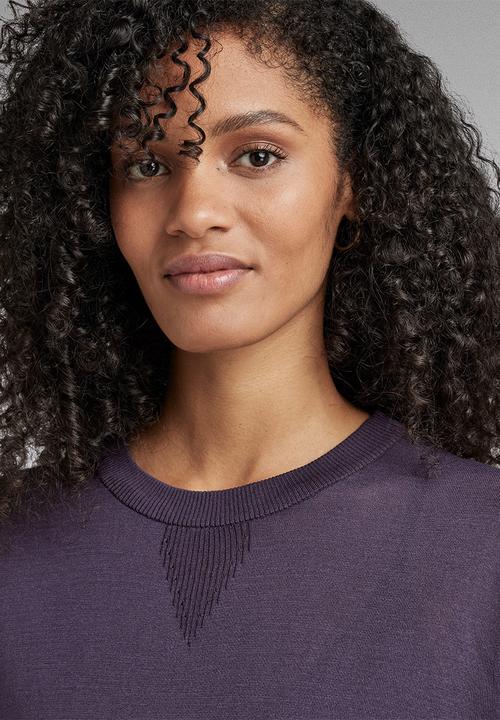 G-STAR - Core r neck knit wmn - carbonne purple