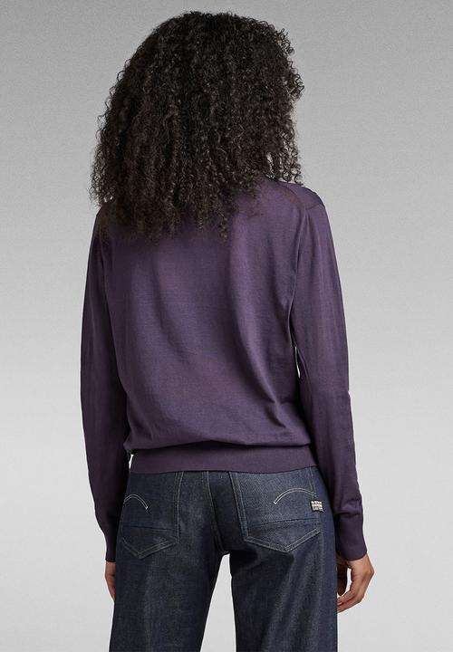 G-STAR - Core r neck knit wmn - carbonne purple
