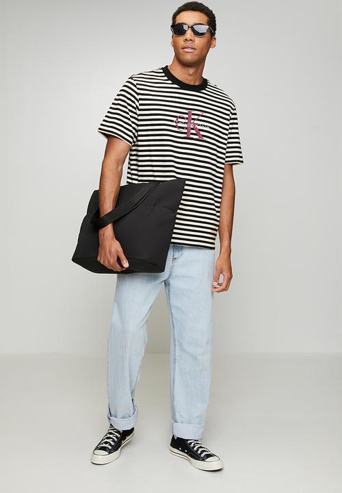 Calvin Klein - Short sleeve 20s stripe jersey monologo cn tee - multi