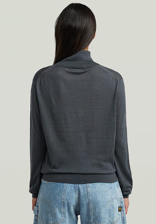 G-STAR - Core roll neck knit wmn - fantem blue