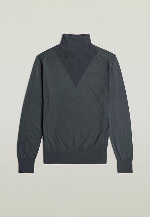 G-STAR - Core roll neck knit wmn - fantem blue