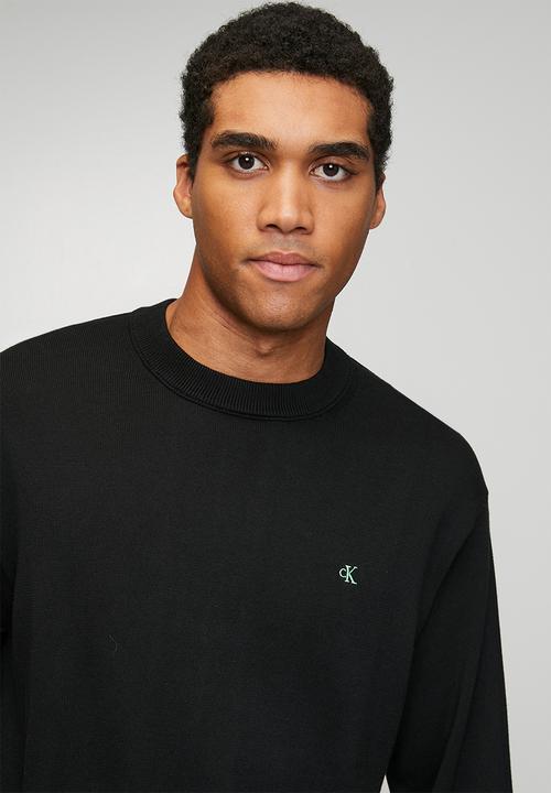 Calvin Klein - Long sleeve Ez Cotton Crewnk Sweater - Black