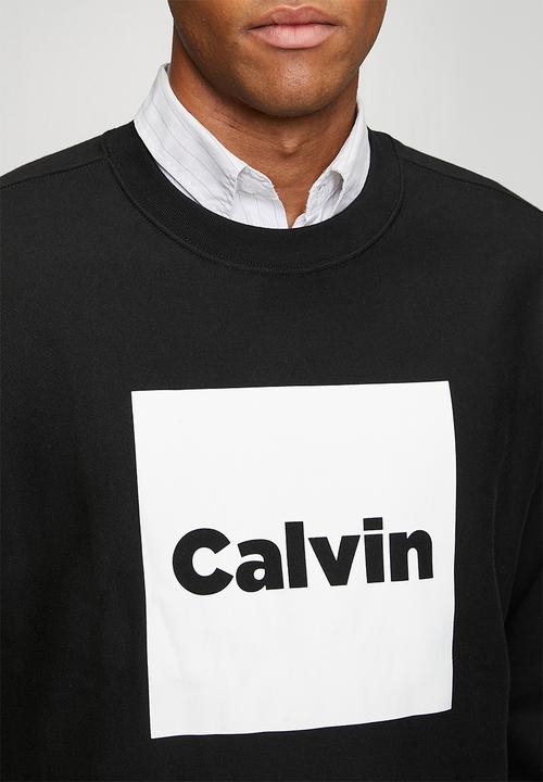 Calvin Klein - Long sleeve Premium Fleece Calvin Box Graphic Cn - Black