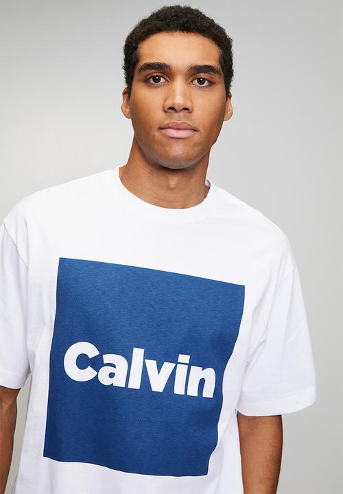 Calvin Klein - Short sleeve 16S Io Calvin Box Graphic Tee - Brilliant White