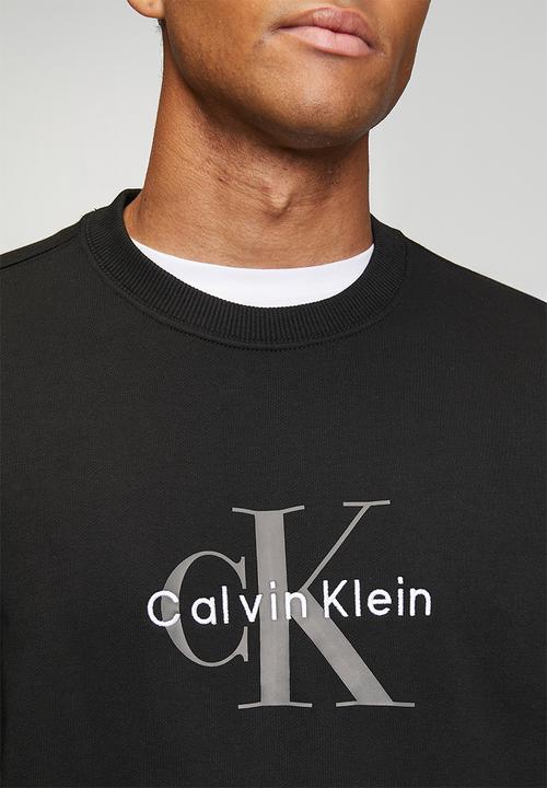 Calvin Klein - Long sleeve  eu 350terry monologo cn sweatshirt - black