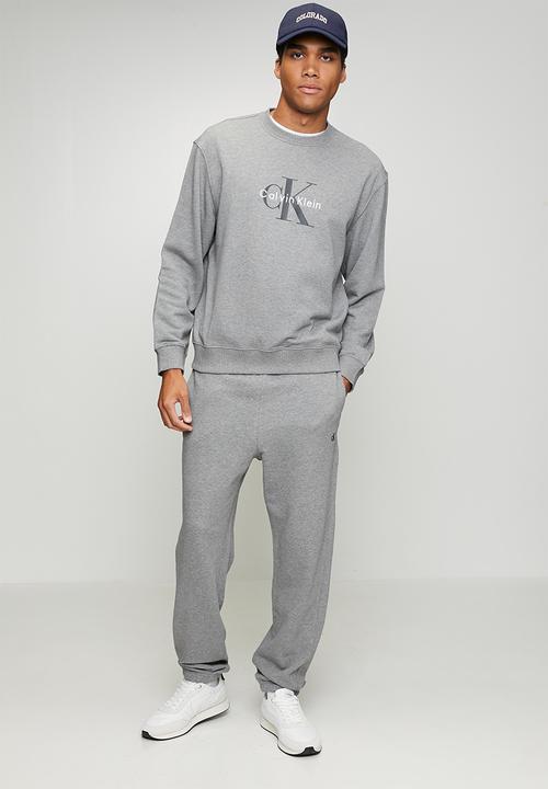 Calvin Klein - Eu 350Terry Monogram Jogger - Med Grey Htr