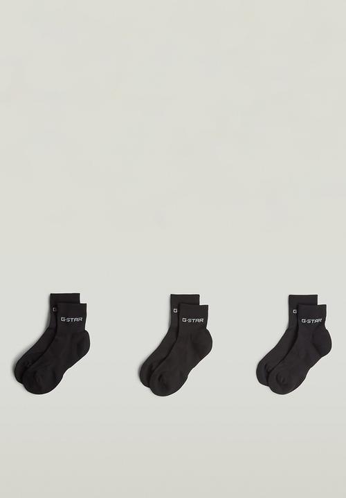 G-STAR - Anklet sock 3-pack - black