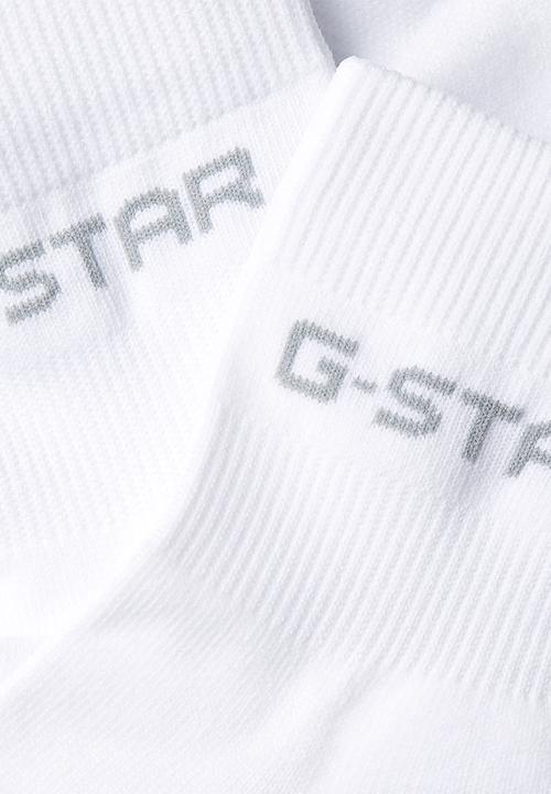 G-STAR - Anklet sock 3-pack - white