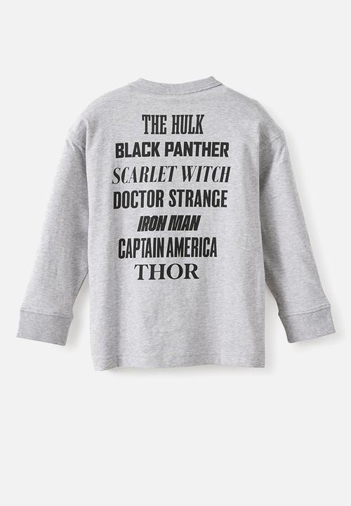 Cotton On - License Long Sleeve Tee - Lcn Mar Grey Marle/Advengers Marvel
