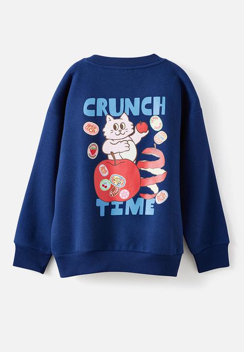 Cotton On - Sammy Oversized Crew - Denim Navy/CrunchTime