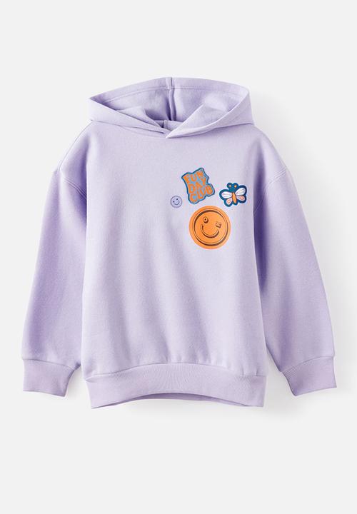 Cotton On - Sammy Oversized Hoodie & Relaxed Trackpant Pack - Vintage Lilac/Fun Day Club