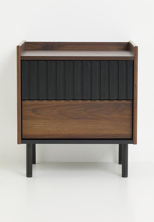 Sixth Floor - Malibu Bedside Table - Natural & Black