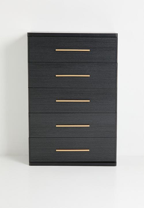 Sixth Floor - Roux 5 Drawer - Black