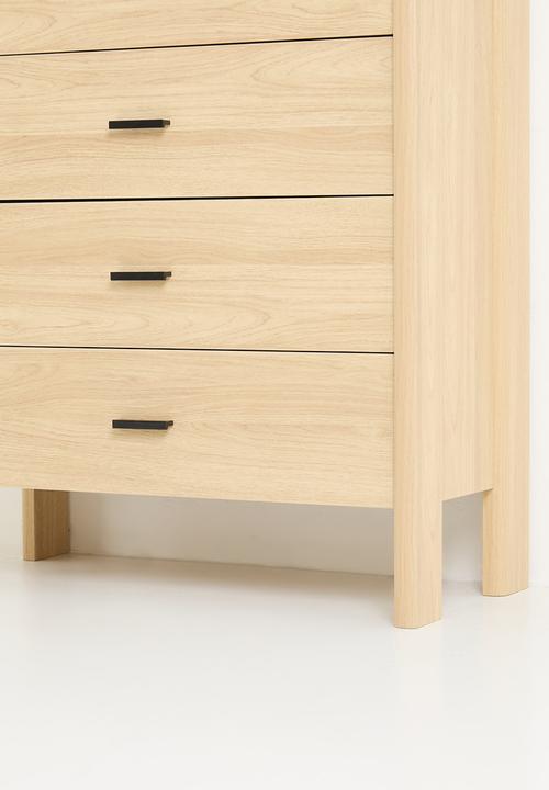 Sixth Floor - Noir 5 Drawer - Natural