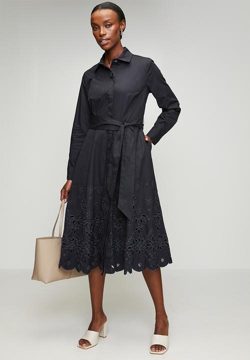 Pringle of Scotland - Pringle lyla shirt dress  - navy