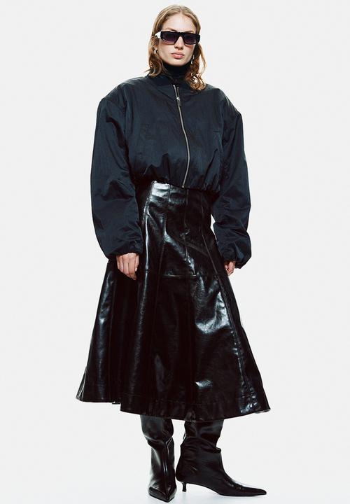 H&M - Shoulder-pad bomber jacket - black