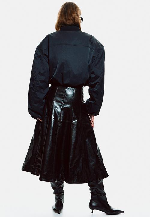H&M - Shoulder-pad bomber jacket - black