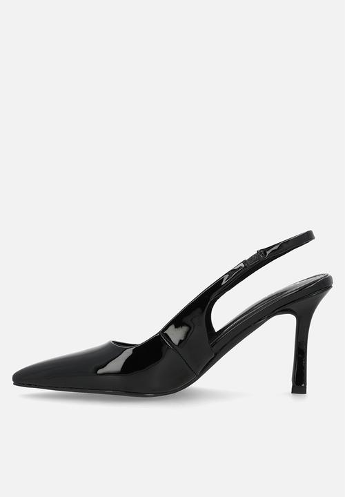 Raid London - Hollie closed toe stiletto heel slingback - black 