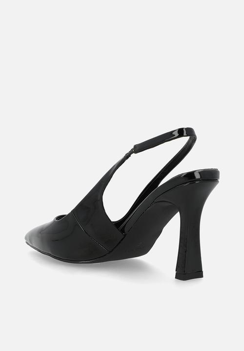 Raid London - Hollie closed toe stiletto heel slingback - black 