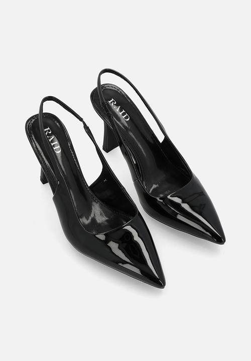 Raid London - Hollie closed toe stiletto heel slingback - black 