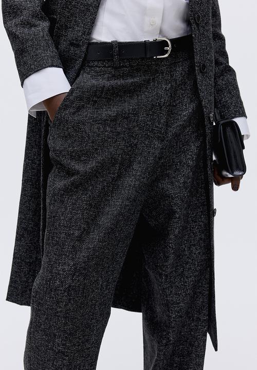 H&M - Tailored trousers - black marl
