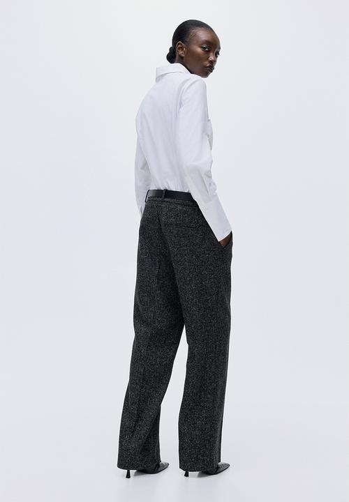 H&M - Tailored trousers - black marl