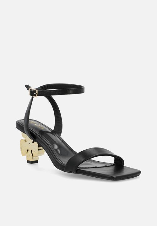 Raid London - Pettle open toe stiletto heel ankle strap - black 
