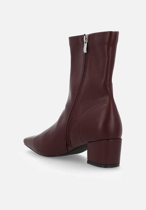 Raid London - Meadow sock boot - burgundy 