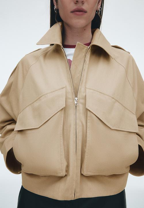 H&M - Cotton cargo jacket - beige