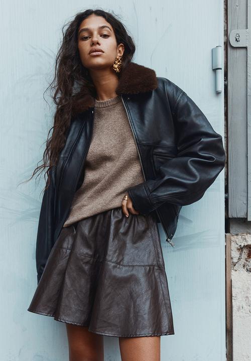 H&M - Circular mini skirt - dark brown