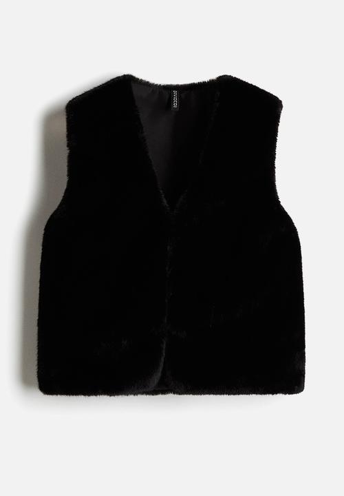 H&M - Fluffy gilet - black