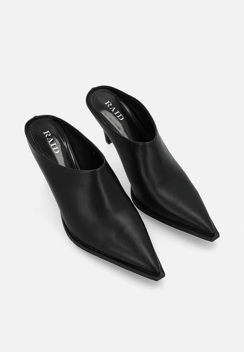 Raid London - Eldi closed toe stiletto heel mule - black 