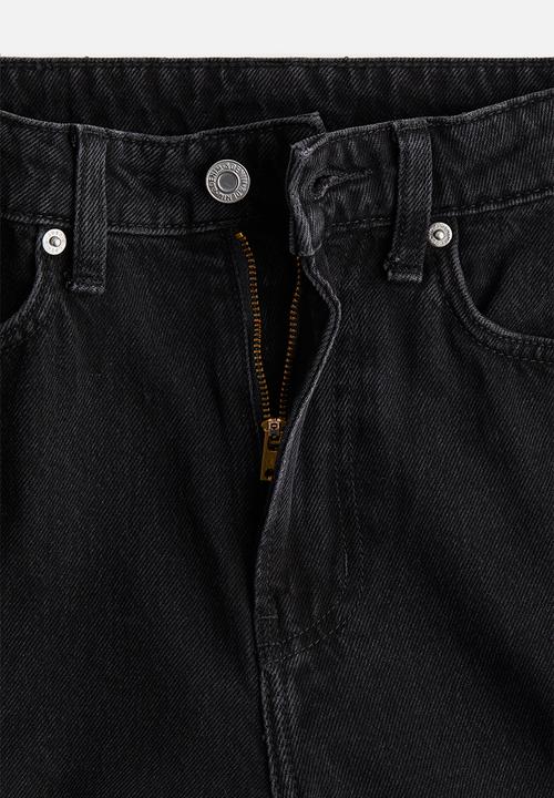 H&M - Wide high waist jeans - black