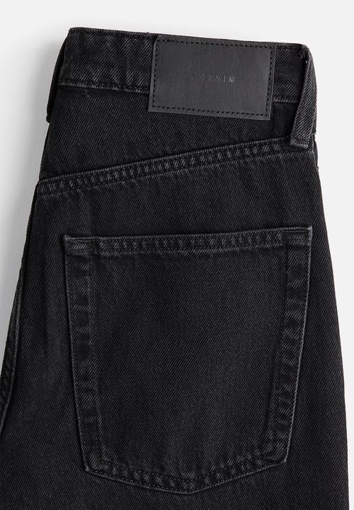 H&M - Wide high waist jeans - black