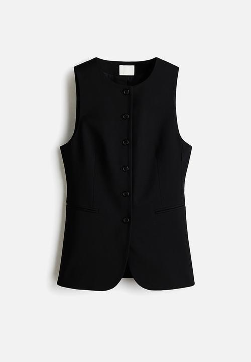 H&M - Long waistcoat - black