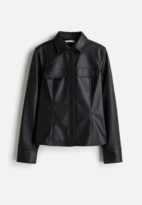 H&M - Coated shirt - black