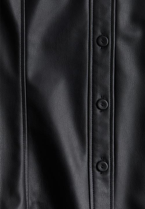 H&M - Coated shirt - black