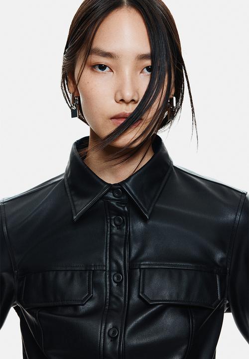 H&M - Coated shirt - black