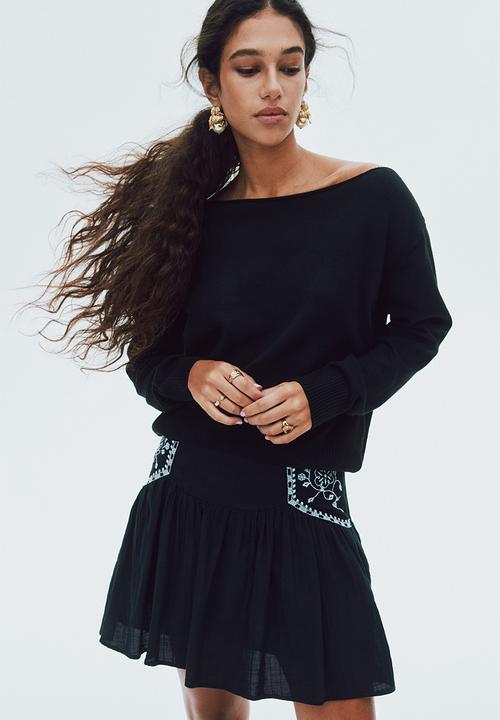 H&M - Off-the-shoulder jumper - black