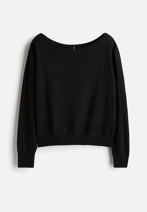 H&M - Off-the-shoulder jumper - black