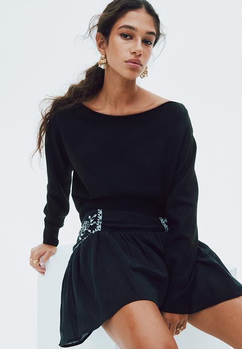 H&M - Off-the-shoulder jumper - black