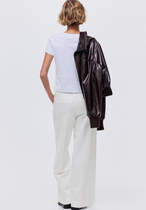 H&M - Wide high jeans - white